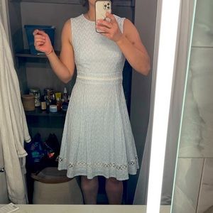Blue eyelet dress